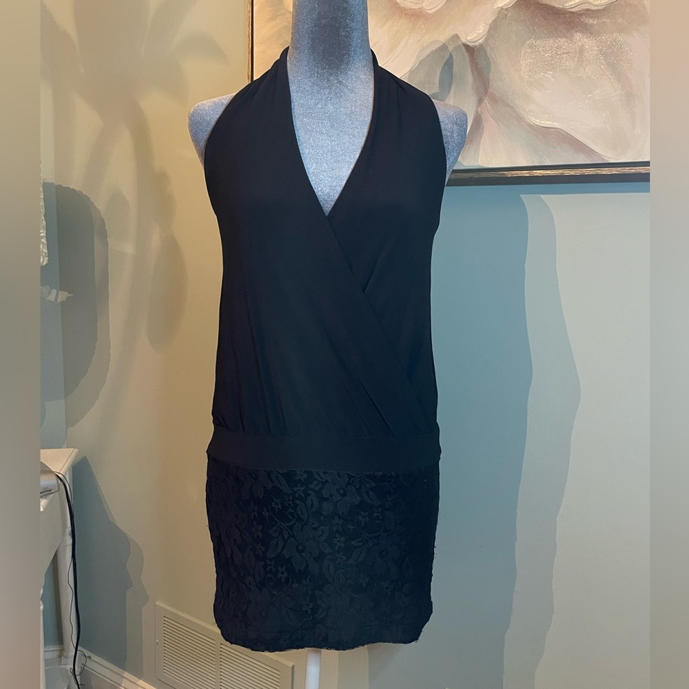 Black Halter Dress, size 3/4